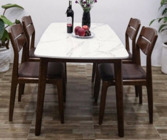 BỘ BÀN ĂN 4 GHẾ MẶT ĐÁ