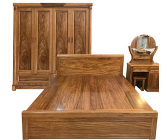 Combo phòng ngủ gỗ Hương Xám đẹp